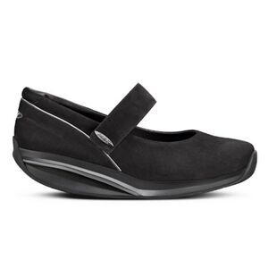 MBT Women's Black Mary Jane Sude Leather Flats Size EUR 40